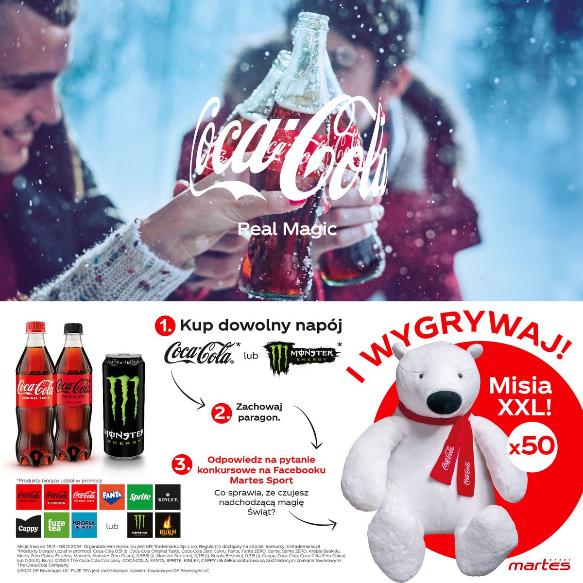 Konkurs Coca-Cola „Świąteczny konkurs Coca-Cola x Martes Sport”